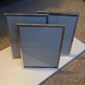 Set of Three Silver Picture Frames 8x10